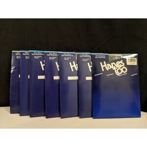 Vintage Hanes Too Pantyhose ~ Size EF ~ Barely There, Little Color, Black 7 Qty